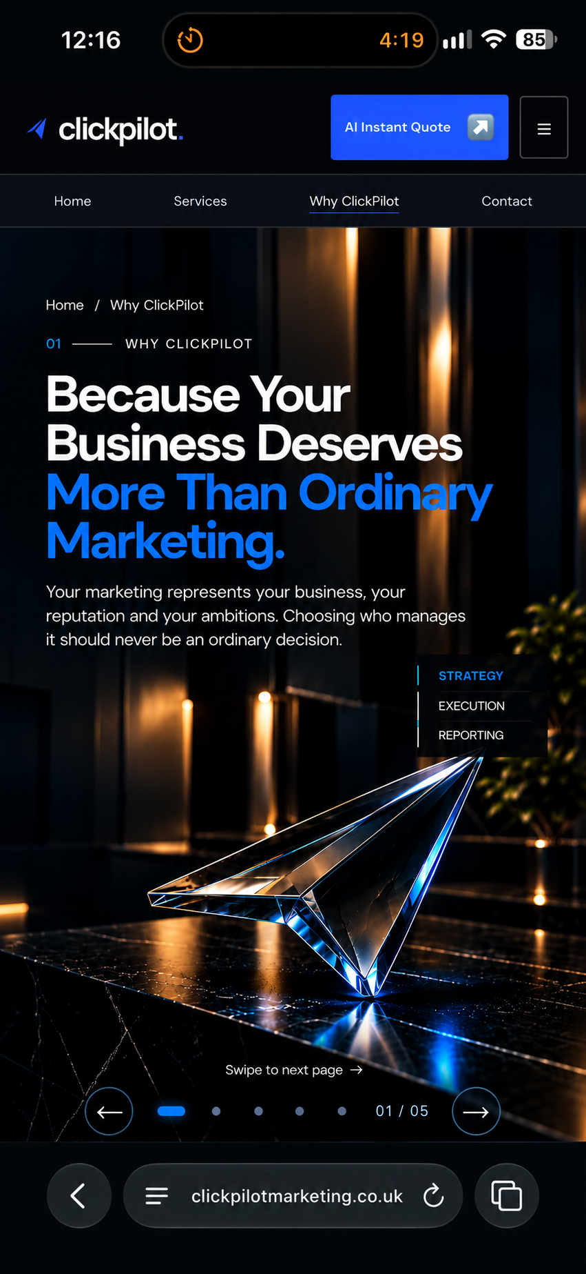Because your business deserves more than ordinary marketing. Your marketing represents your business, reputation and ambitions.